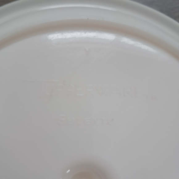 Vintage Tupperware White Suzette Divided Relish Serving Tray With Tan Lid - Picture 10 of 10